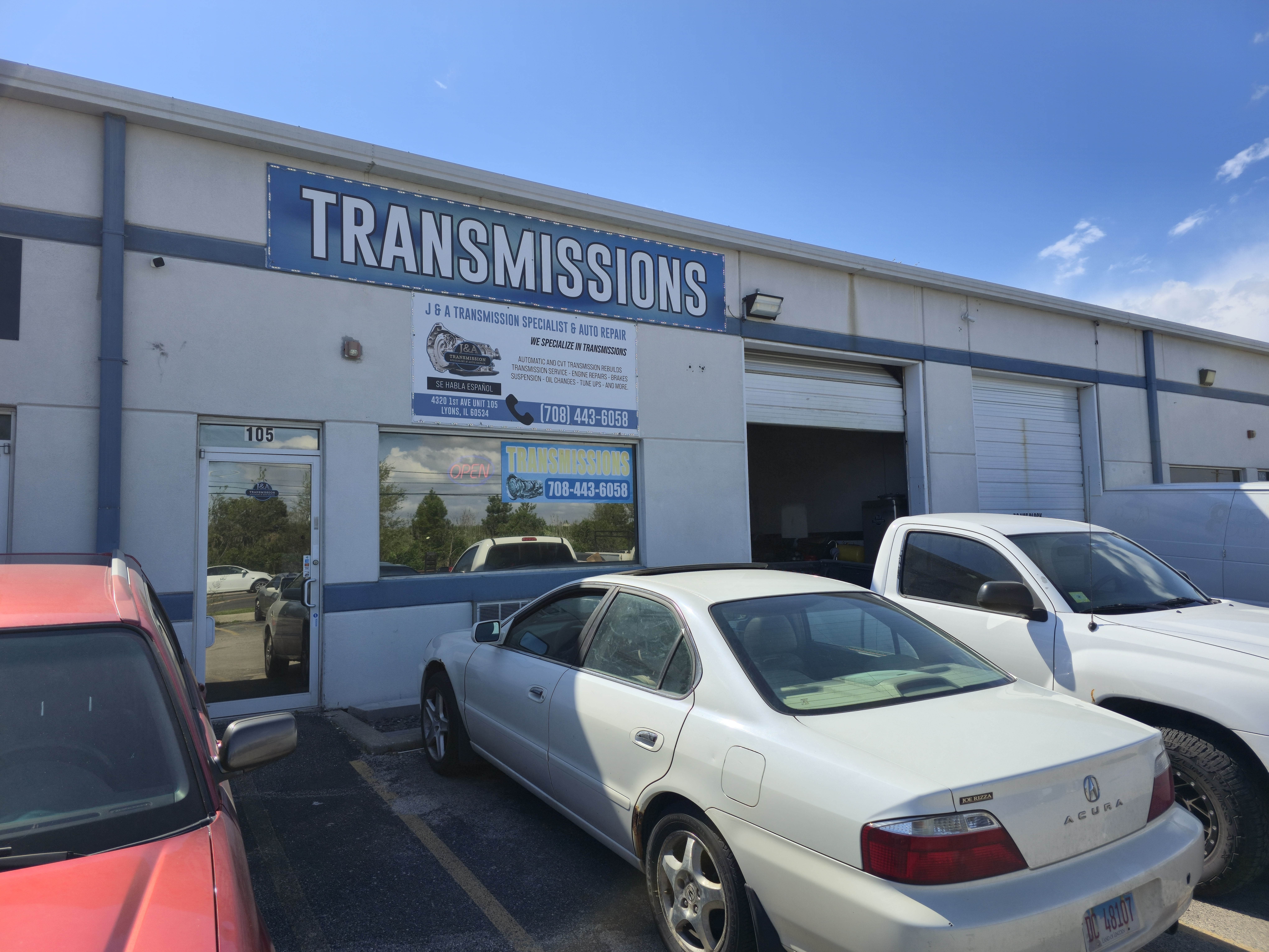 J&A Transmissions and Auto Repair shop exterior